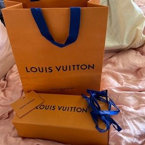 Louis Vuitton Bag and empty gift box with gift card